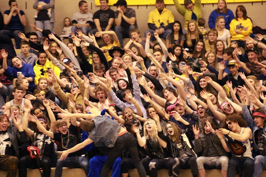 The SHS student section participates was at its biggest and finest for the rivalry game against Gillette. 